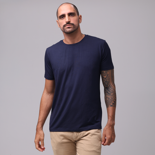 Camiseta Essential Modal - Azul Marinho